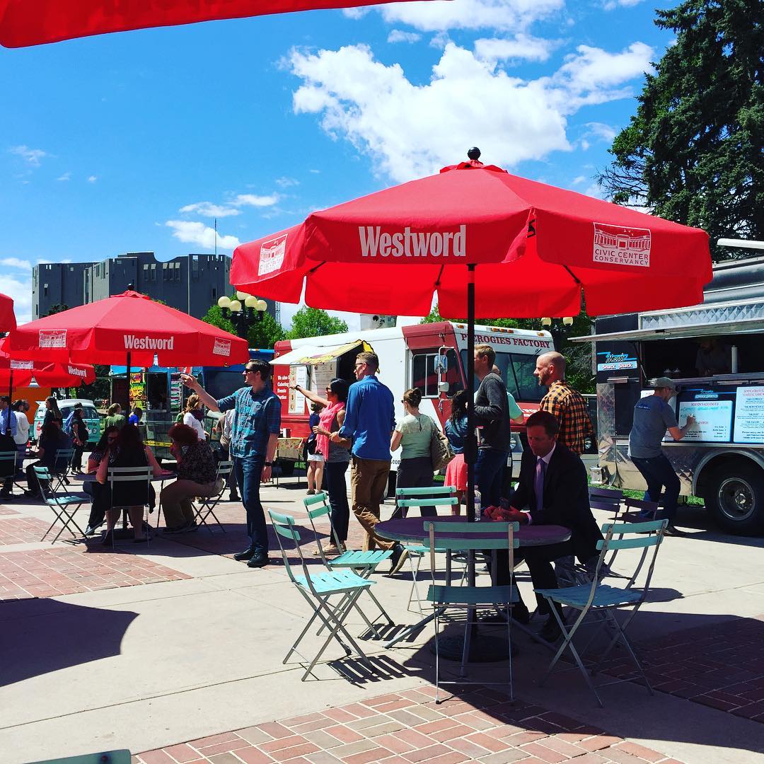 Food truck season is upon us. @denverwestword has exploded all over Civic Center.
