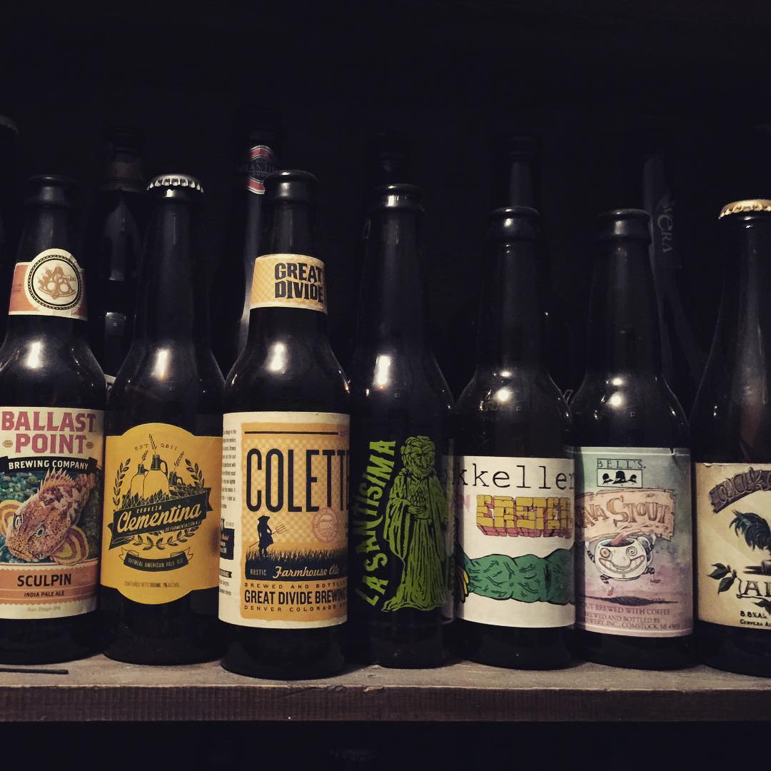 They keep the Kalamazoo and Denver beers in the bathroom.