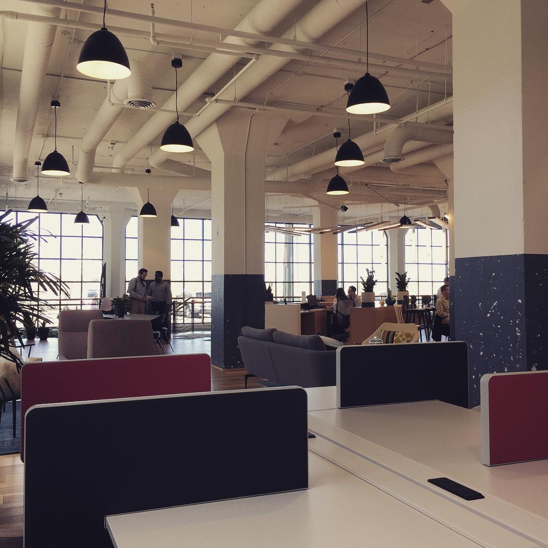 Today's office, a new co-working and office space in Denver, from the Regus company.