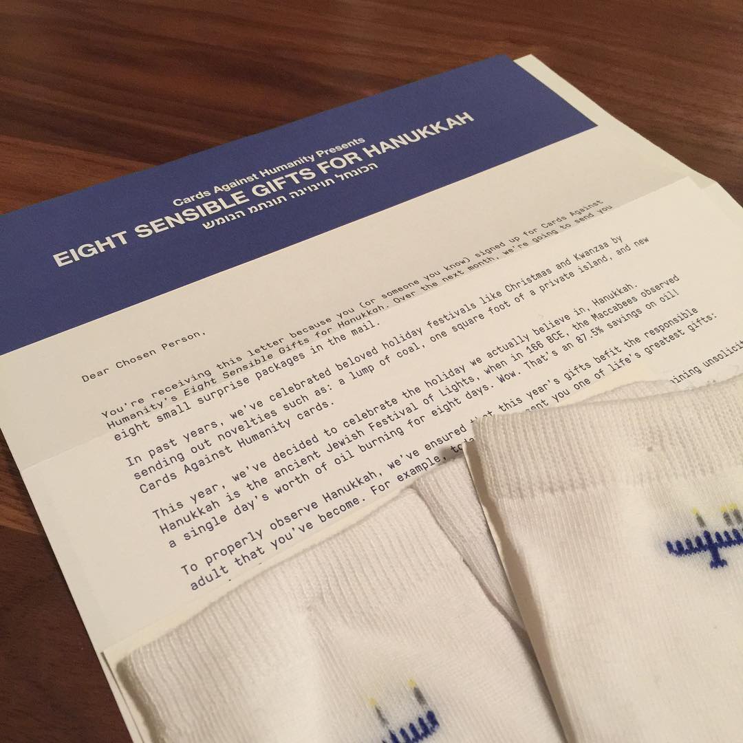 Is this what being Jewish is actually like? Meh! #cah #eightsensiblegiftsforhanukkah #hanukkah #jewsforjesus
