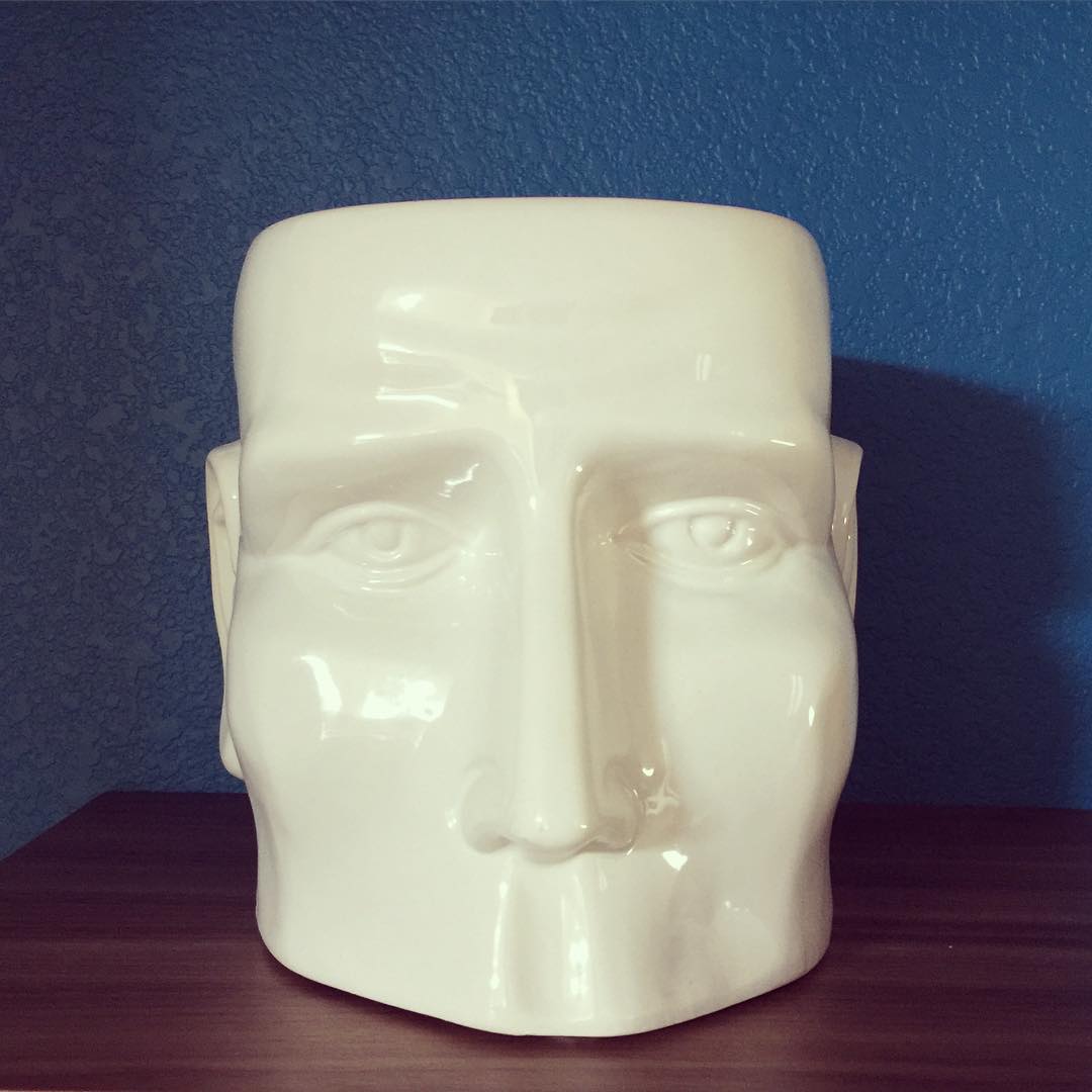 New bookshelf accessory. What shall I name him?