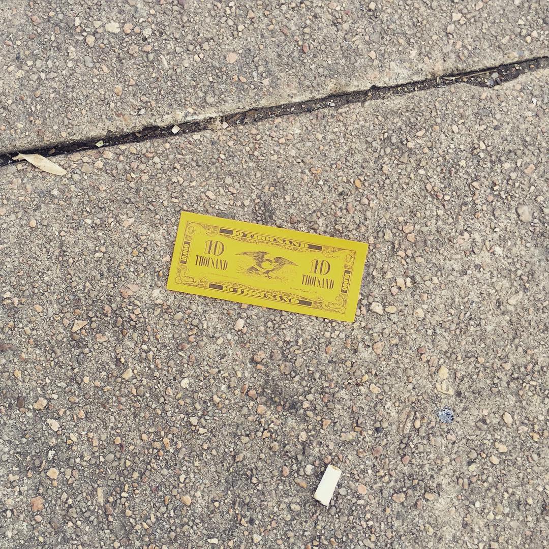 Found $10,000 on the street. My lucky day!