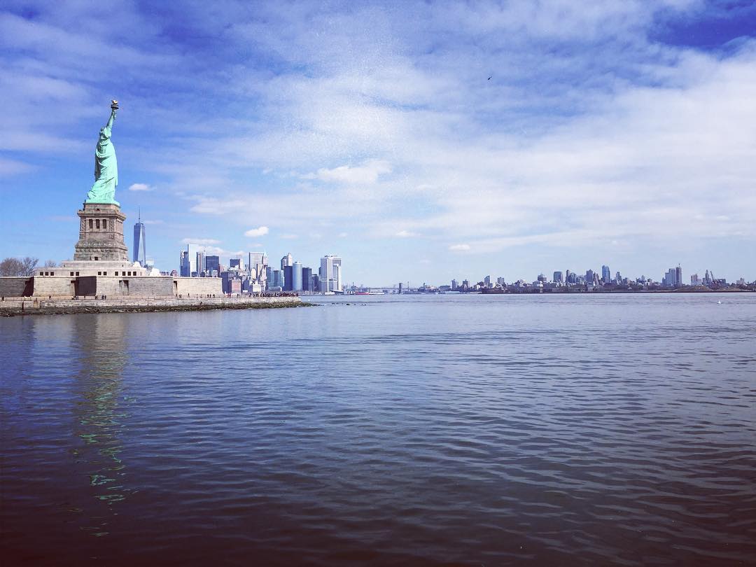 First time taking the ferry to Liberty Island but didn't have enough time to get off the boat. #brunchismoreimportant