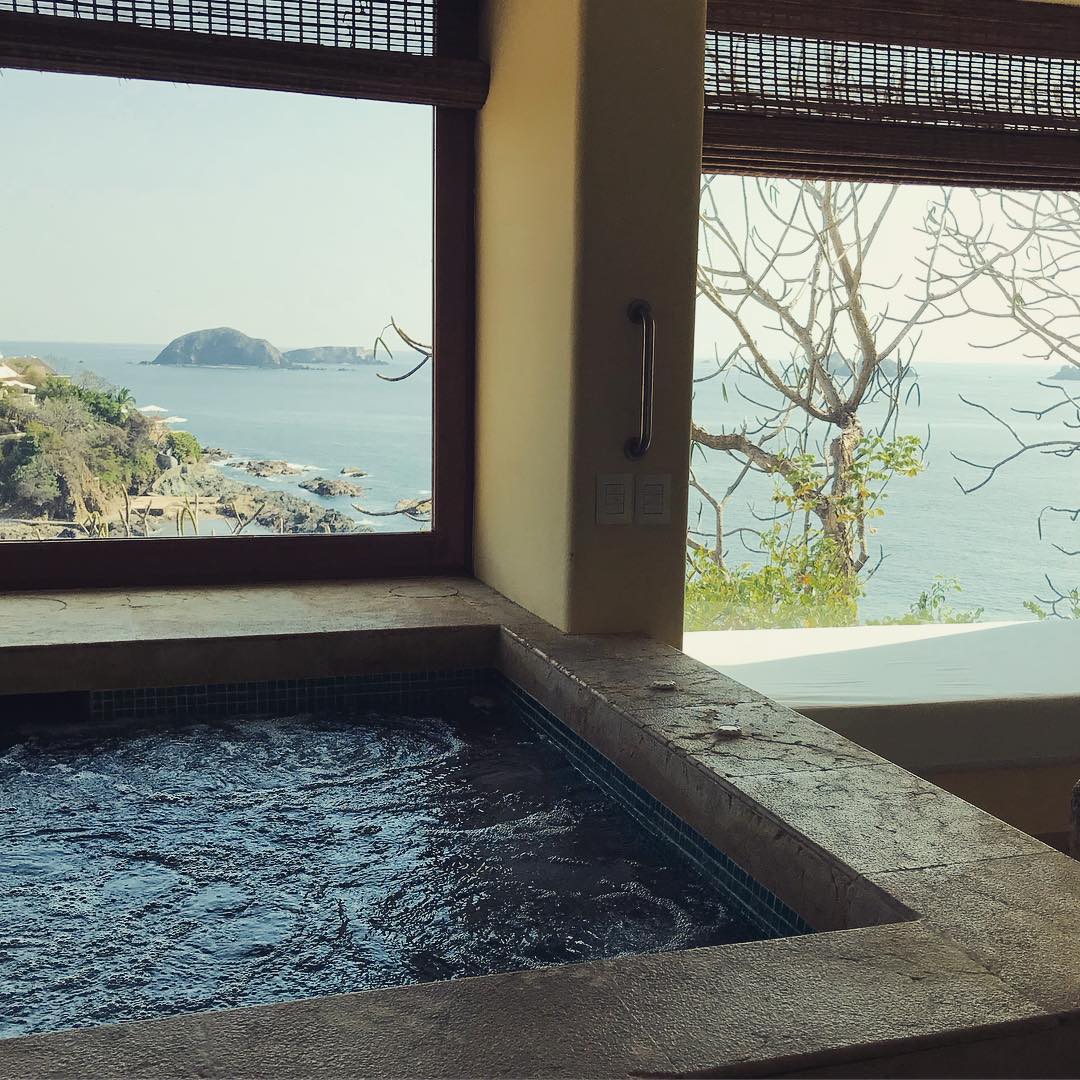 Massage and whirlpool with a view