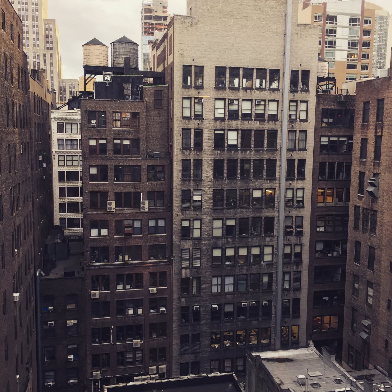 Photo 1 - what I've been looking at out my hotel window for the past couple of days. Photo 2 - what I saw when I finally looked up. Lesson - always look up.