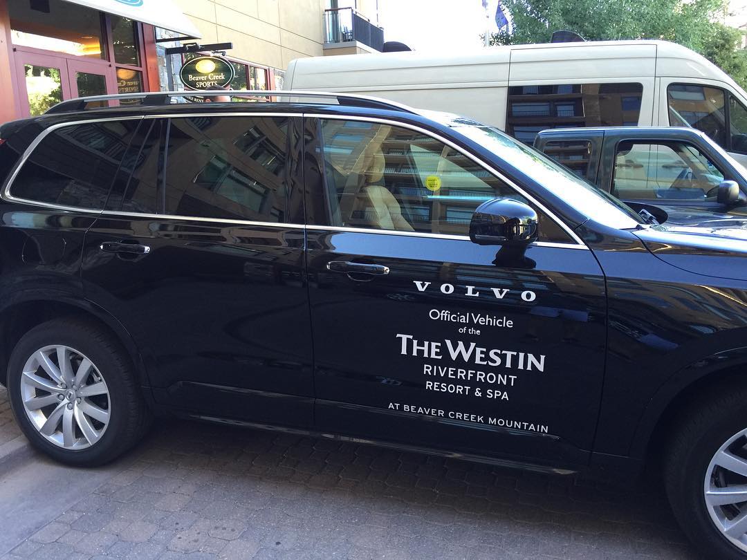 Our ride for the next 4 hours. Anyone know how to remove the door decals? #volvo #xc90