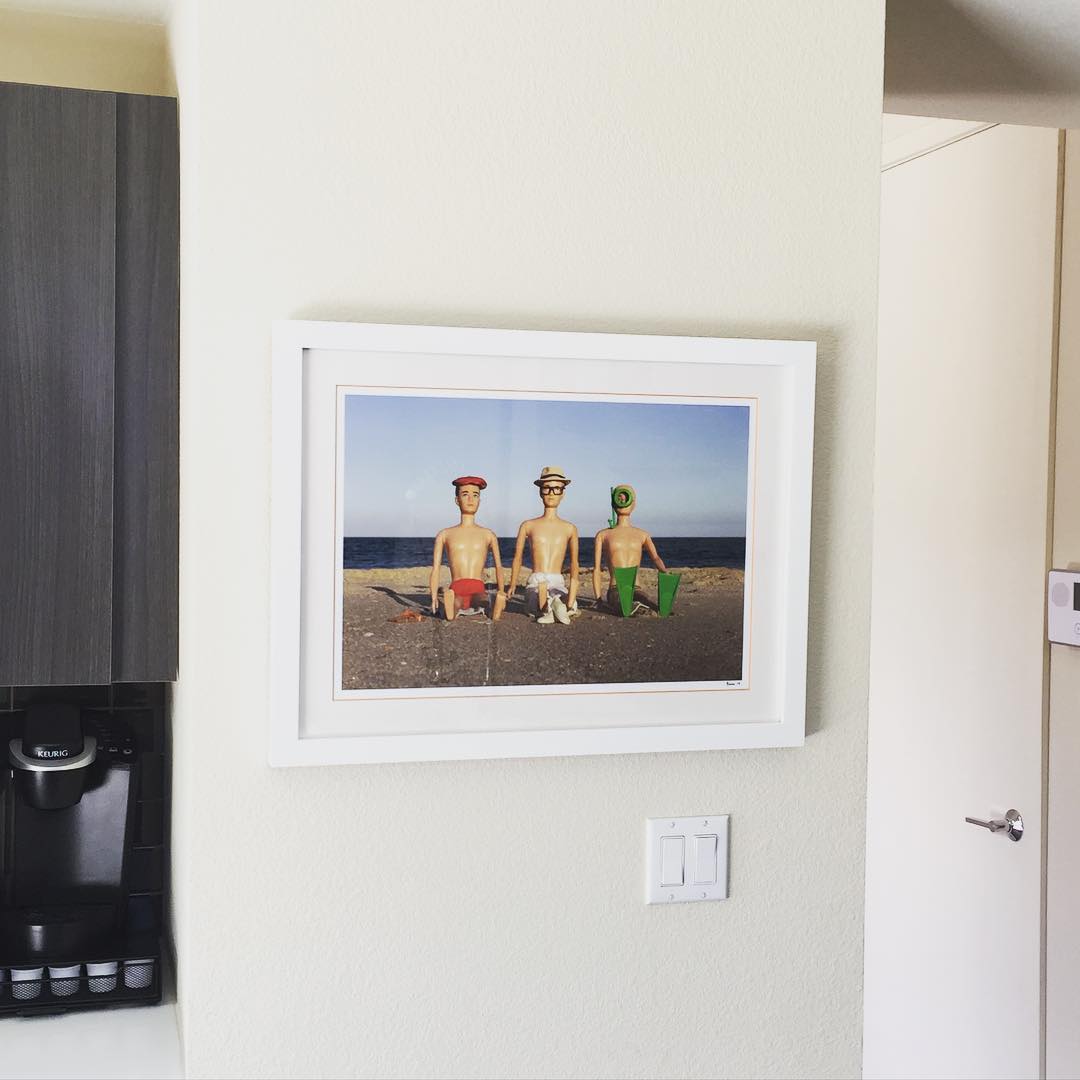 Loving my new @vintagebarbieandken print! With an incredible frame by The Corner Custom Framing.