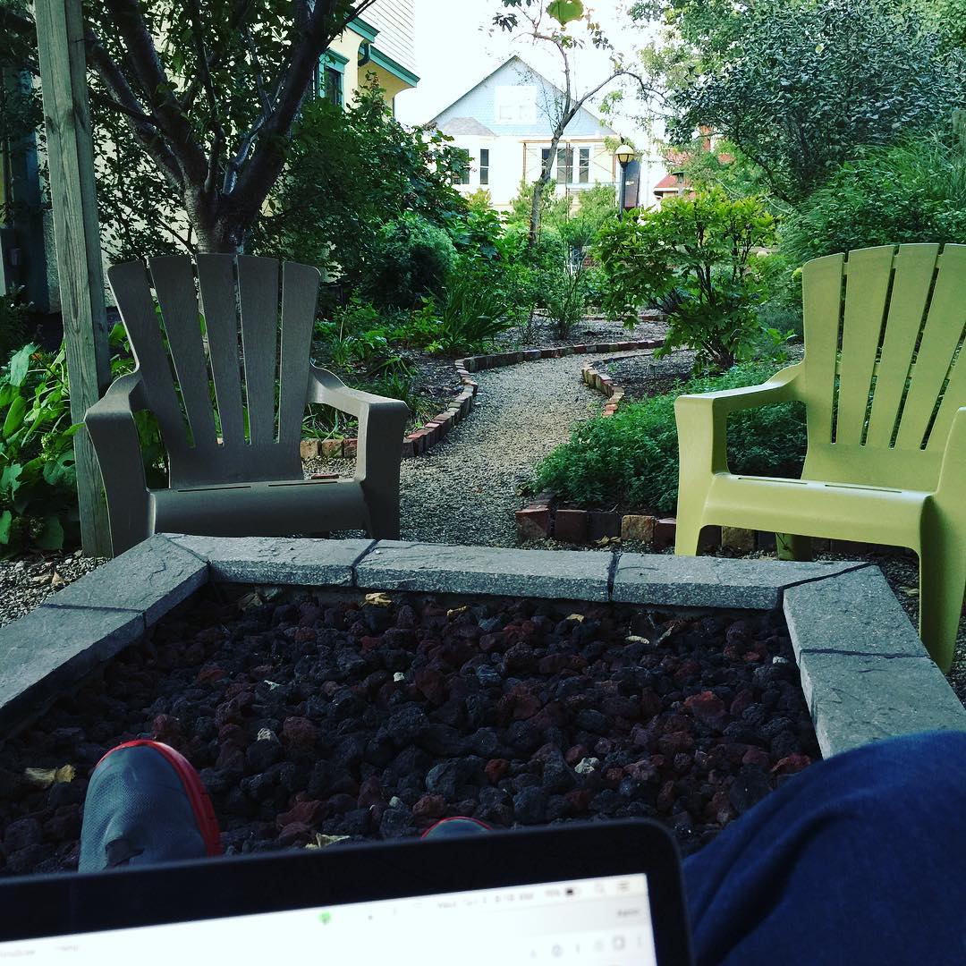 Early morning outside while everyone else sleeps.