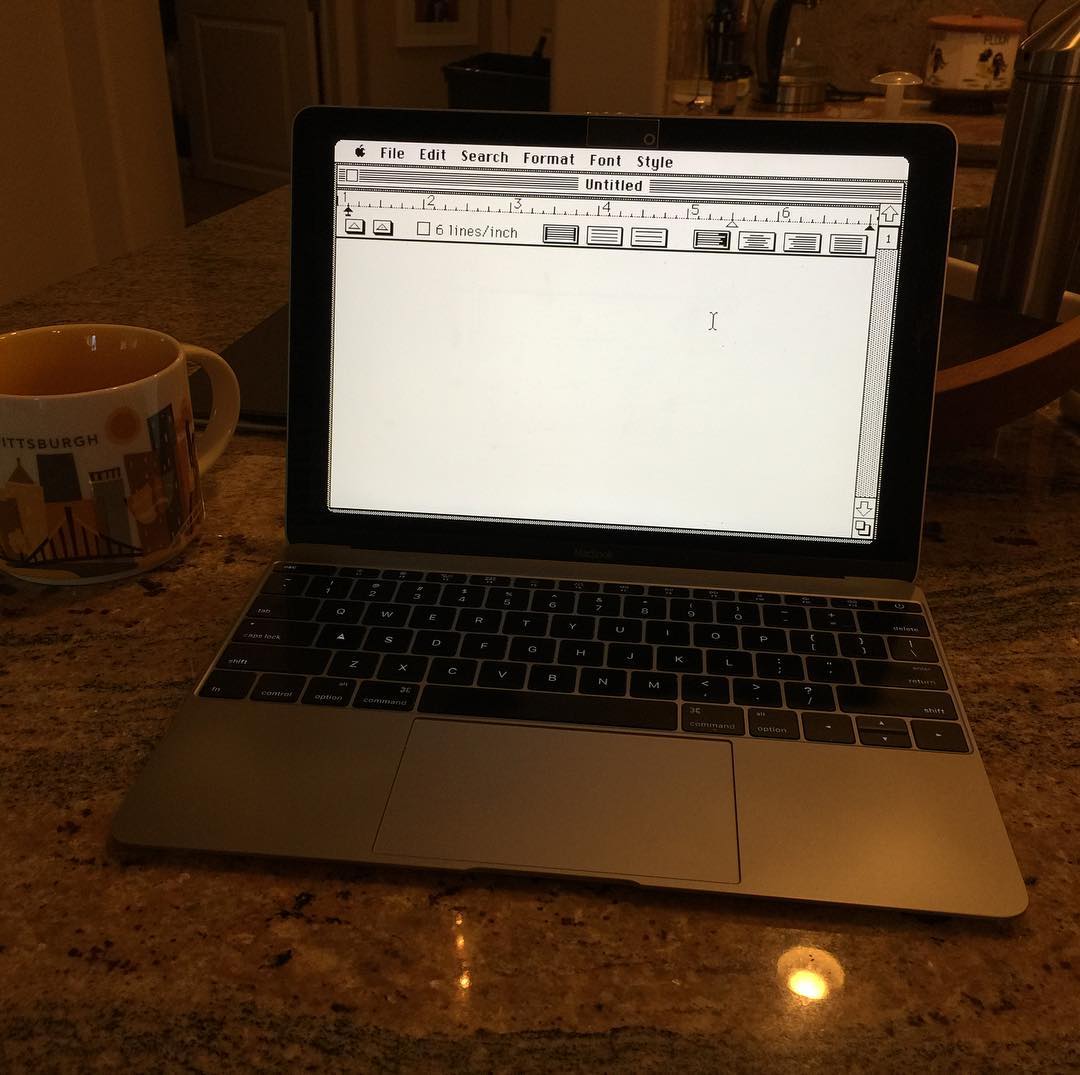 Using MacWrite to get some word processing done this morning. 😝