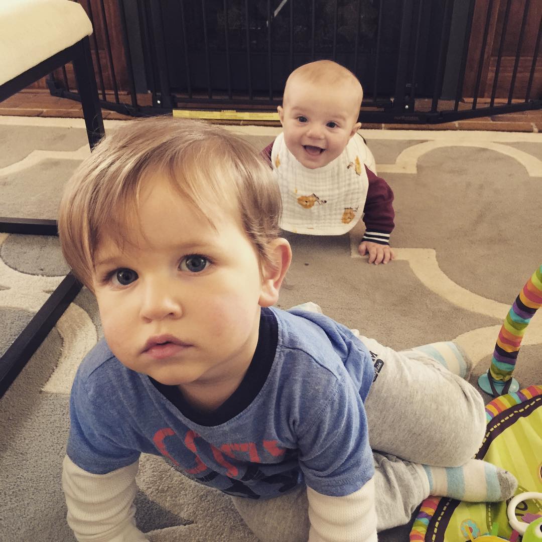 Hanging with Henry and Sam.