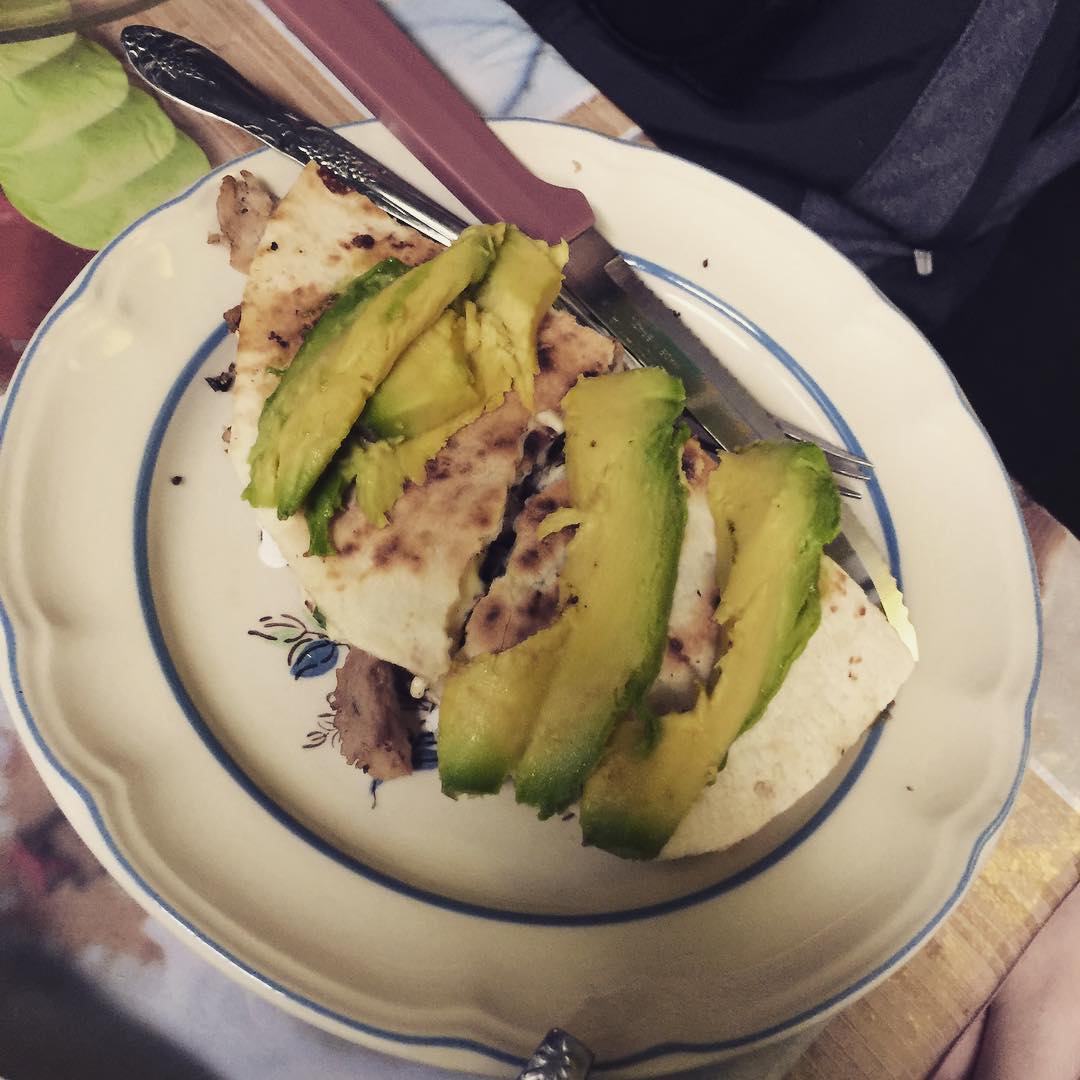 Gringa taco on a pita