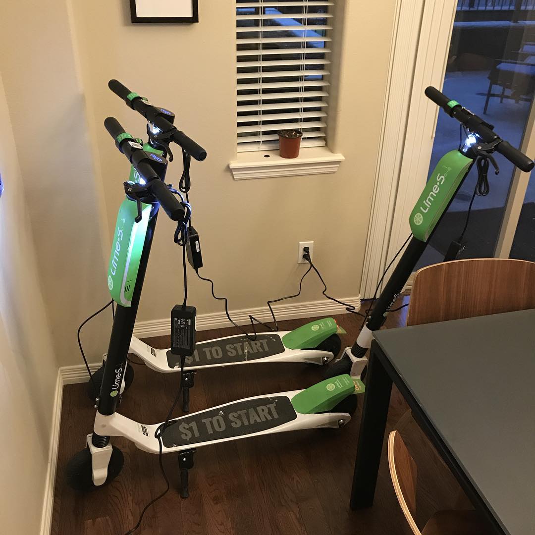My first, and likely last, day as a Lime Juicer. I “harvested” these bikes from the street, charge them overnight and then place them back out by 7am for $9/scooter. So far, it has taken me about an h