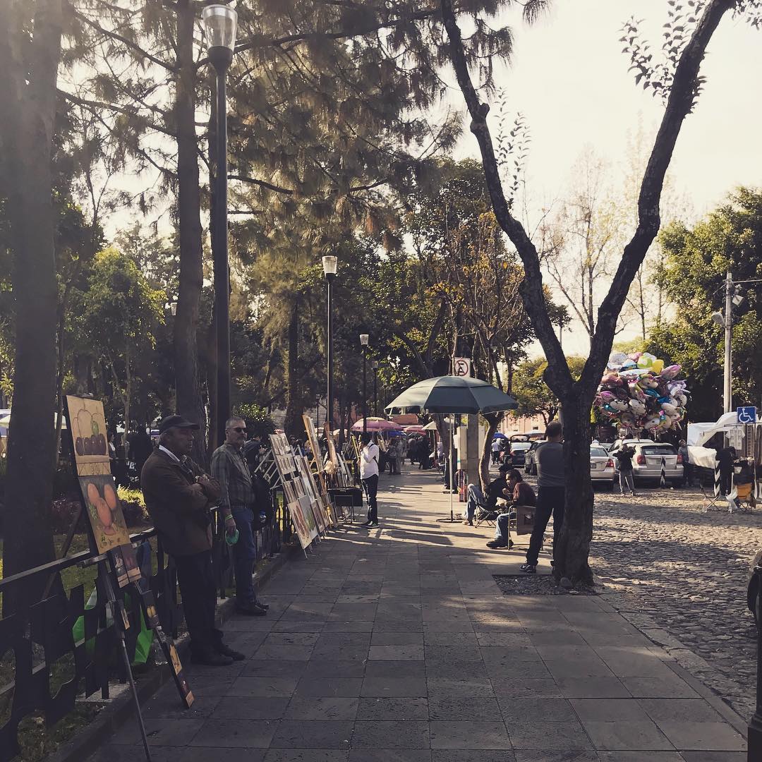 We traveled 45 minutes to the art festival and now I want to buy a house here so I have a place to put all the art!