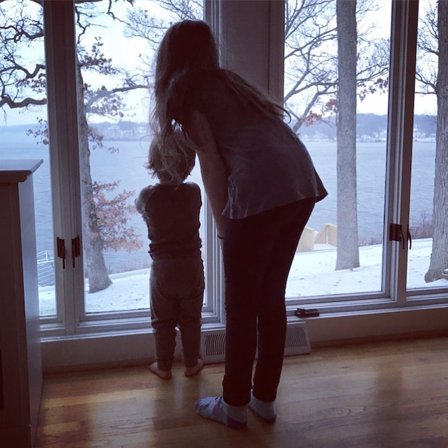 Henry wanted to go on the boat this morning. It’s in the 20s. We told him the boats were sleeping for the winter.
